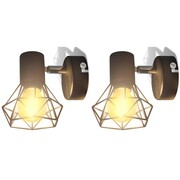 vidaXL 2 kinkiety ścienne w industrialnym stylu z żarówką LED vidaXL 242265