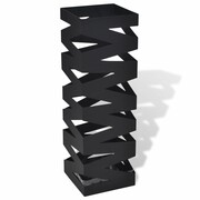 vidaXL Metalowy, kwadratowy, czarny stojak na parasole, kijki, laski 48,5 cm vidaXL 242469