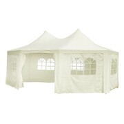 vidaXL Namiot imprezowy, ośmiokątny, kremowy, 6 x 4,4 x 3,5 m vidaXL 160134