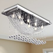 vidaXL Biała lampa sufitowa z błyszczącymi kryształkami, 8 x G9, 29 cm vidaXL 241391