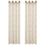 vidaXL Haftowane, przezierne zasłony, 2 szt., 140 x 225 cm, beżowe vidaXL 133138