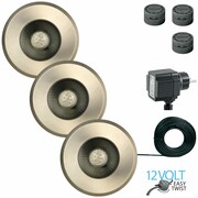 Luxform Lampy wpuszczane w ziemię Darwin, 3 szt., 12 V, srebrne, 81395 Luxform 81395