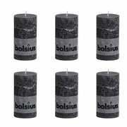 Bolsius Świece rustykalne x6 130x68 mm Dymny szary Bolsius 400667