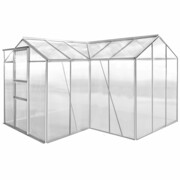 vidaXL Szklarnia aluminiowa, 2 części, panelami komorowe vidaXL 43244