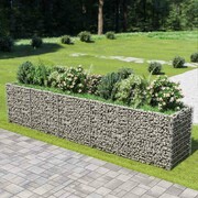 vidaXL Donica gabionowa z galwanizowanej stali, 450 x 90 x 100 cm vidaXL 143552