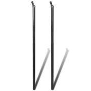 vidaXL Słupki do ogrodzenia, 2 szt., 115 cm, szare vidaXL 142445