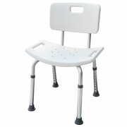Parcura Regulowany stołek prysznicowy z oparciem, biały, 120 kg, 52 cm Parcura 84820