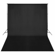 vidaXL System zawieszenia tła z czarnym tłem 500 x 300 cm vidaXL 160070