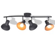 vidaXL Lampa sufitowa na 4 żarówki E27, czarno-złota vidaXL 244413
