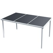 vidaXL Stół jadalniany do ogrodu, 150x90x74 cm, czarny vidaXL 43305