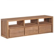 vidaXL Szafka TV, drewno tekowe, naturalne wykończenie, 120x30x40 cm vidaXL 246950