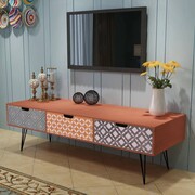 vidaXL Szafka pod TV z 3 szufladami, 120x40x36 cm, brązowa vidaXL 243398