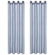 vidaXL Tkane zasłony w paski, 2 szt., 140 x 175 cm, stalowo-szare vidaXL 133200