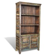 vidaXL Półka na książki drewno vintage 3 półki i 2 drzwiowa szafka vidaXL 240946