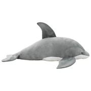 vidaXL Pluszowy delfin przytulanka, szary vidaXL 80231