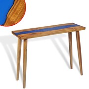 vidaXL Stolik typu konsola z drewna tekowego i żywicy, 100x35x75 cm vidaXL 245068