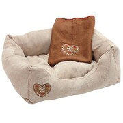 Kerbl Legowisko dla psa Love You, 47x37x11 cm, beżowe, 81231 Kerbl 81231