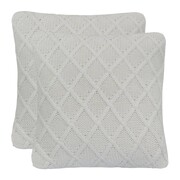 vidaXL 2 poduszki, bawełna o grubym splocie, 45x45 cm, złamana biel vidaXL 245104