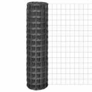 vidaXL Euro ogrodzenie 10x1,5 m; z siatki o oczkach 100x100 mm, szare vidaXL 142511