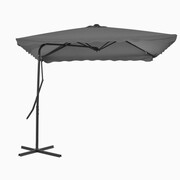 vidaXL Parasol ogrodowy na słupku stalowym, 250 x 250 cm, antracytowy vidaXL 44883