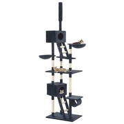vidaXL Drapak dla kota z sizalowymi słupkami, 230-260 cm, granatowy vidaXL 170526