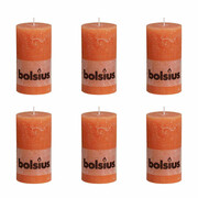 Bolsius Świece rustykalne x6 130x68 mm Pomarańcz Bolsius 400668