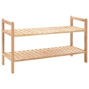 vidaXL Półka na buty z drewna orzecha włoskiego, 69 x 26 x 40 cm vidaXL 247102