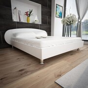 vidaXL Łóżko ze sztucznej skóry, 180 x 200 cm, białe vidaXL 242380