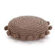 vidaXL Dziana poduszka podłogowa, okrągła, bawełna, 45 cm, brązowa vidaXL 245091
