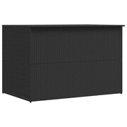 vidaXL Skrzynia ogrodowa z polirattanu, 150 x 100 x 100 cm, czarna vidaXL 44245