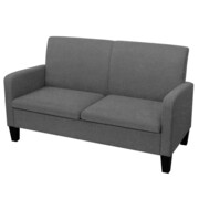vidaXL Kanapa 2-osobowa, ciemnoszara, 135x65x76 cm vidaXL 244709