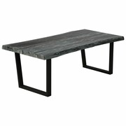 vidaXL Stolik kawowy z litego drewna mindi, 102 x 56 x 41 cm, szary vidaXL 245505