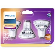 Philips Reflektory punktowe LED Classic, 3 szt., 4 W, 250 lumenów Philips 929001363886