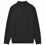 vidaXL Sweter Męski na Suwak, Czarny, Rozmiar XXL vidaXL 131693