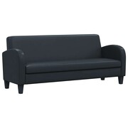 vidaXL Sofa 3-osobowa, sztuczna skóra, czarna vidaXL 245588