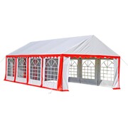 vidaXL Namiot imprezowy 4 x 8 m, czerwony vidaXL 160007