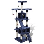 vidaXL Drapak dla kota 170 cm, 2 domki, Niebieski vidaXL 170098