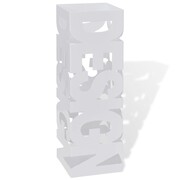 vidaXL Metalowy, kwadratowy, biały stojak DESIGN na parasole/kijki/laski vidaXL 242467