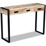 vidaXL Stolik boczny, szafka z 3 szufladami z drewna mango 110x35x78 cm vidaXL 243299