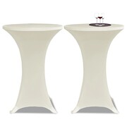 vidaXL Obrus na stół barowy Ø 70 cm kremowy rozciągany 2 szt vidaXL 241208