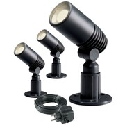 Garden Lights Reflektor LED Alder, 3 szt., 2 W, szary antracytowy Garden Lights 2580063