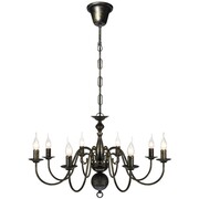 vidaXL Metalowy żyrandol staroświecki, 8 żarówek E14, biały vidaXL 241384