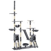 vidaXL Drapak dla kota, sizalowe słupki, 230-250 cm, szary w łapki vidaXL 170618