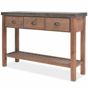 vidaXL Stolik konsolowy, lite drewno jodłowe, 122 x 35 x 80 cm vidaXL 245460