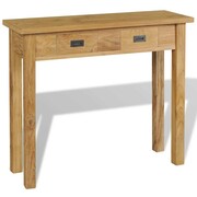 vidaXL Stolik-konsola, lite drewno tekowe, 90 x 30 x 80 cm vidaXL 244481