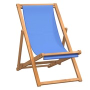 vidaXL Leżak, drewno tekowe, 56 x 105 x 96 cm, niebieski vidaXL 43803