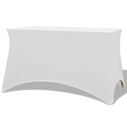vidaXL Elastyczny pokrowiec na stół 183x76x74 cm, 2 szt., białe vidaXL 132034