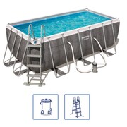 Bestway Basen Power Steel z wyposażeniem, prostokątny, 56722 Bestway 91682