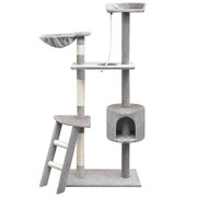 vidaXL Drapak dla kota z słupkami do drapania, 150 cm, kolor szary vidaXL 170485