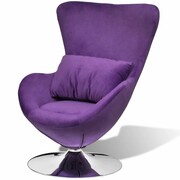 vidaXL Mały, fioletowy fotel obrotowy z poduszką vidaXL 241177